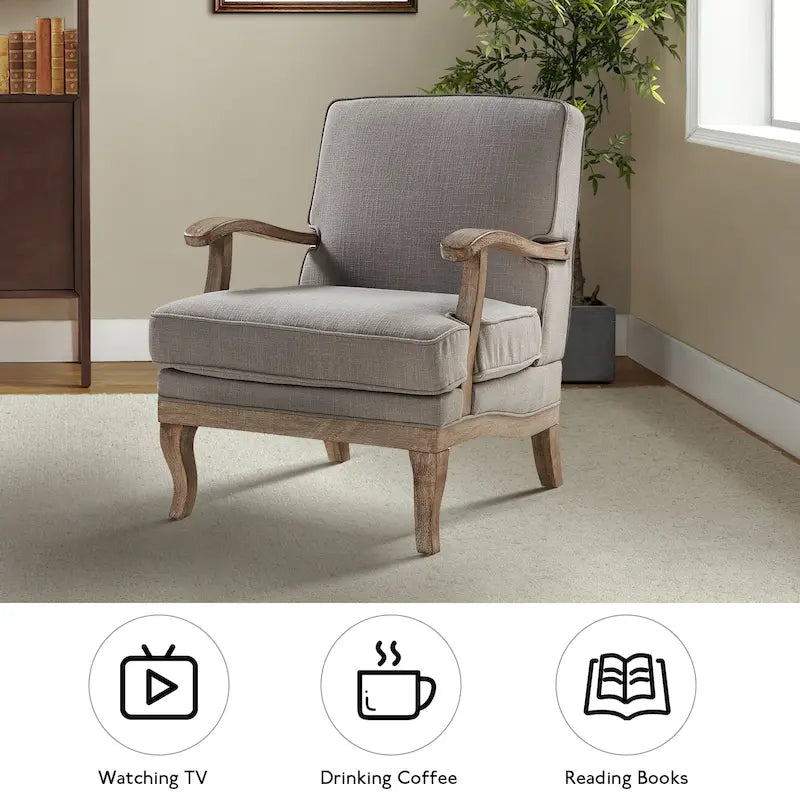 Fauteuil de Ferme en Polyester avec Dossier et Coussin Confortables