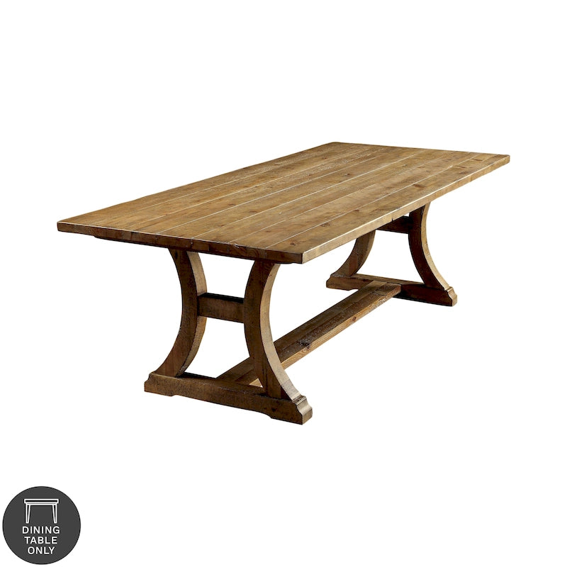 Table de salle à manger en pin massif de style campagnard