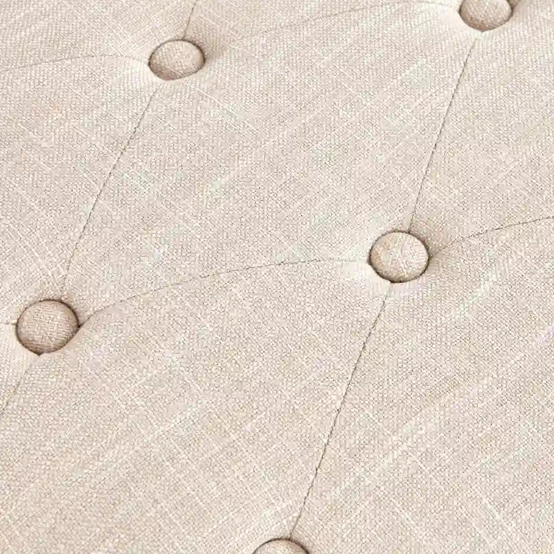 Banc à chaussures d'entrée, Banc de rangement en tissu et bois massif, Banc rembourré de 109 cm pour salon, chambres
