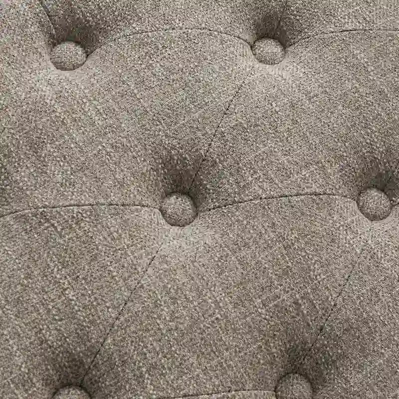 Banc à chaussures d'entrée, Banc de rangement en tissu et bois massif, Banc rembourré de 109 cm pour salon, chambres