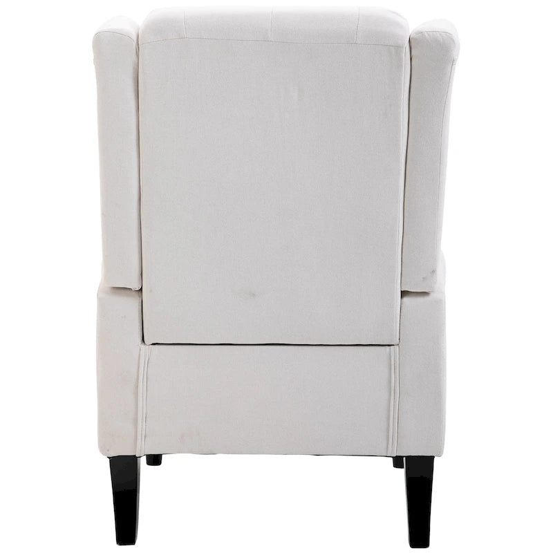 Fauteuil d'appoint capitonné avec pieds en bois