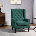 Fauteuil d'appoint capitonné avec pieds en bois