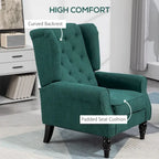 Fauteuil d'appoint capitonné avec pieds en bois