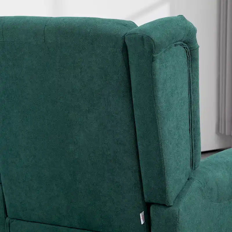 Fauteuil d'appoint capitonné avec pieds en bois