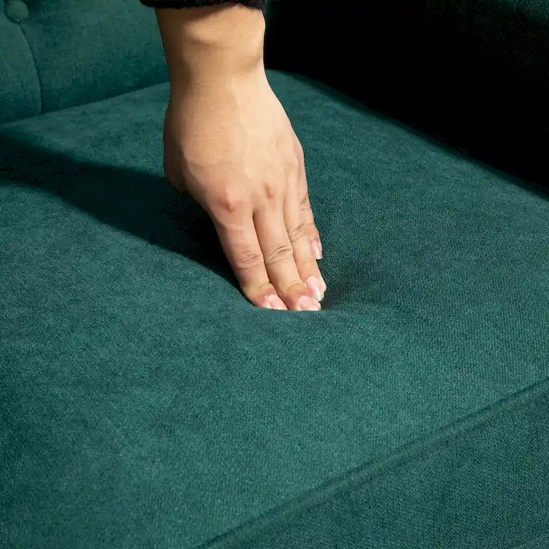 Fauteuil d'appoint capitonné avec pieds en bois
