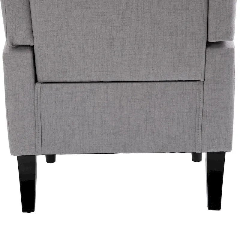 Fauteuil d'appoint capitonné avec pieds en bois