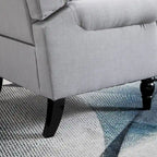 Fauteuil d'appoint capitonné avec pieds en bois