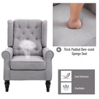 Fauteuil d'appoint capitonné avec pieds en bois