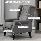 Fauteuil d'appoint capitonné avec pieds en bois