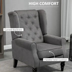Fauteuil d'appoint capitonné avec pieds en bois