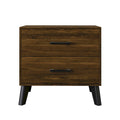 Table de chevet en bois de style classique à 2 tiroirs
