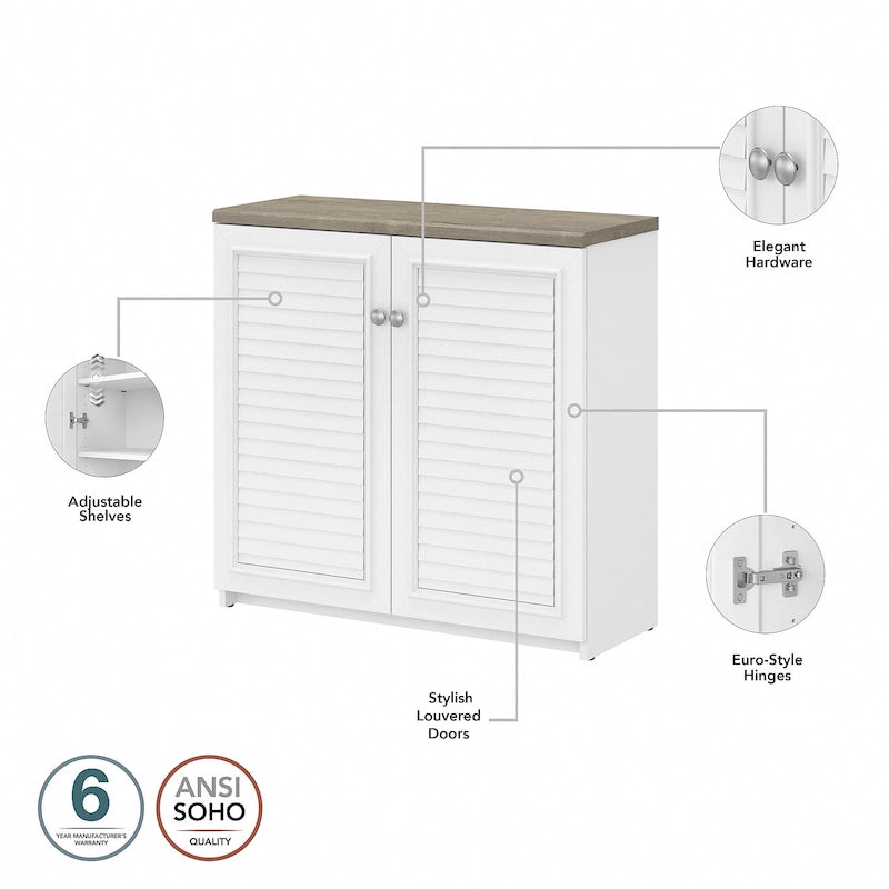 Casier avec portes et étagères - 31,73 pouces (L) x 12,76 pouces (l) x 30,71 pouces (H)