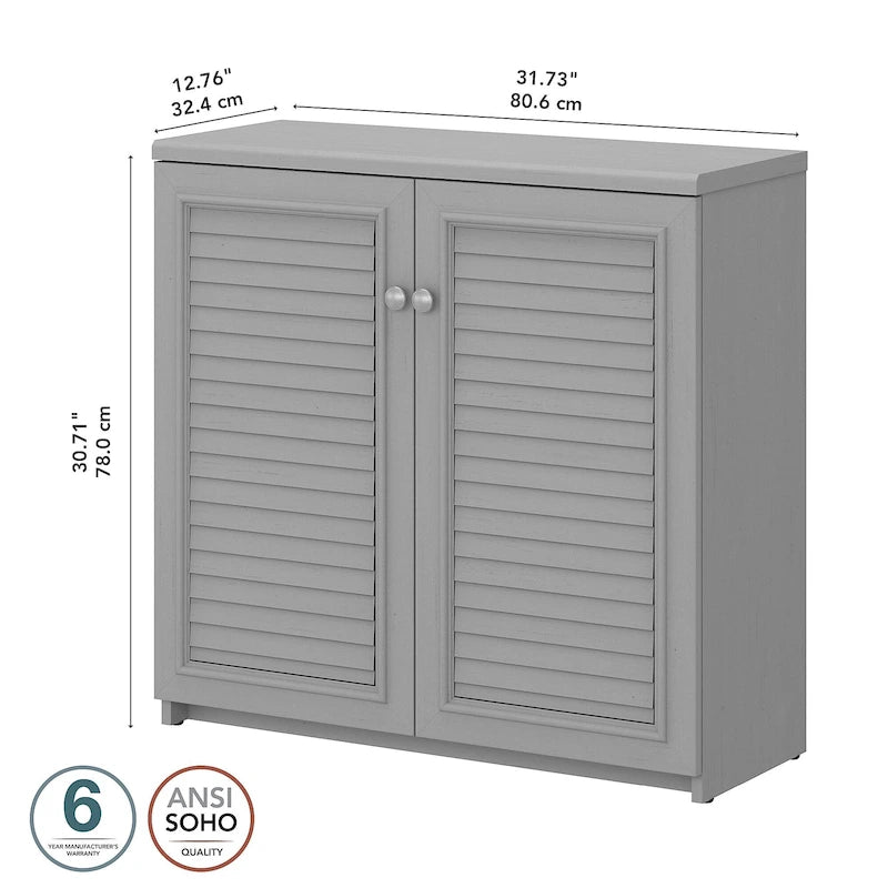 Casier avec portes et étagères - 31,73 pouces (L) x 12,76 pouces (l) x 30,71 pouces (H)