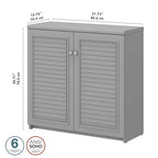 Casier avec portes et étagères - 31,73 pouces (L) x 12,76 pouces (l) x 30,71 pouces (H)