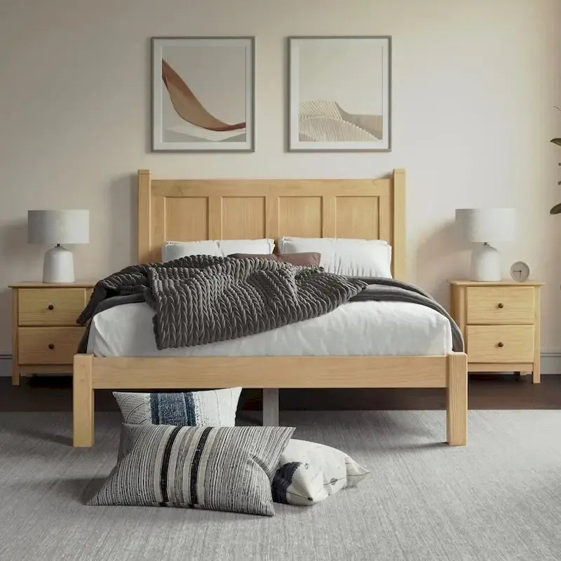 Lit plateforme en bois massif Grain Wood Furniture