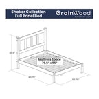Lit plateforme en bois massif Grain Wood Furniture