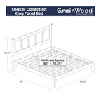 Lit plateforme en bois massif Grain Wood Furniture