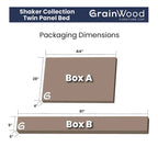 Lit plateforme en bois massif Grain Wood Furniture
