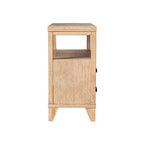 Table de chevet en bois fait main à 2 tiroirs avec étagère ouverte
