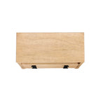 Table de chevet en bois fait main à 2 tiroirs avec étagère ouverte