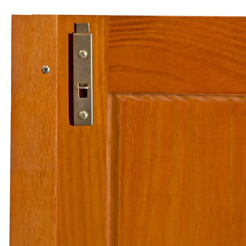 Armoire 4 portes familiale 100 % en bois massif avec poignées en métal ou en bois