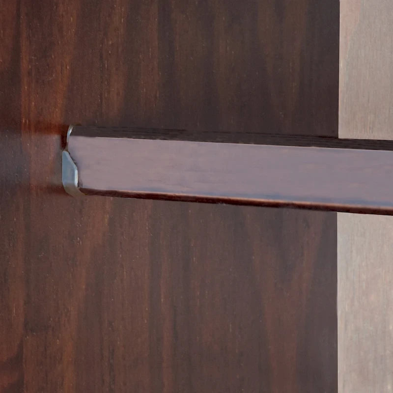 Armoire 4 portes familiale 100 % en bois massif avec poignées en métal ou en bois