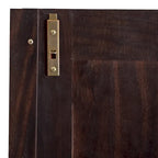Armoire 4 portes familiale 100 % en bois massif avec poignées en métal ou en bois