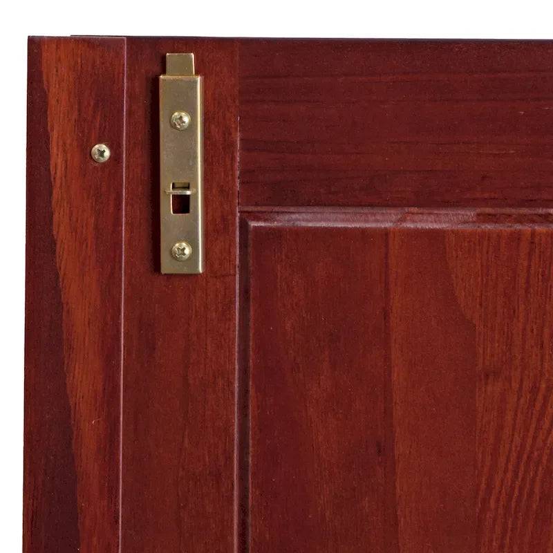 Armoire 4 portes familiale 100 % en bois massif avec poignées en métal ou en bois