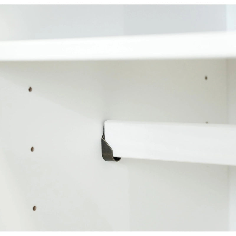 Armoire 4 portes familiale 100 % en bois massif avec poignées en métal ou en bois