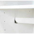 Armoire 4 portes familiale 100 % en bois massif avec poignées en métal ou en bois