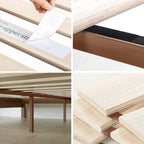 Lit plateforme en pin rustique de luxe