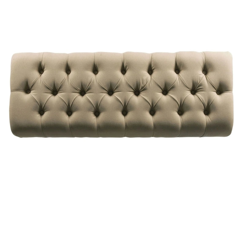 Banc capitonné avec garniture cloutée