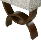 Banc capitonné avec garniture cloutée