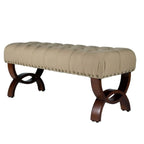 Banc capitonné avec garniture cloutée