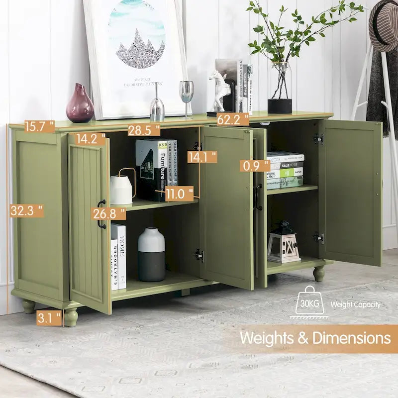 Buffet de cuisine, meuble bar à café, meuble d'appoint de rangement