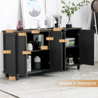 Buffet de cuisine, meuble bar à café, meuble d'appoint de rangement