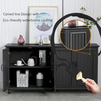 Buffet de cuisine, meuble bar à café, meuble d'appoint de rangement