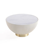 Table basse capitonnée moderne et confortable