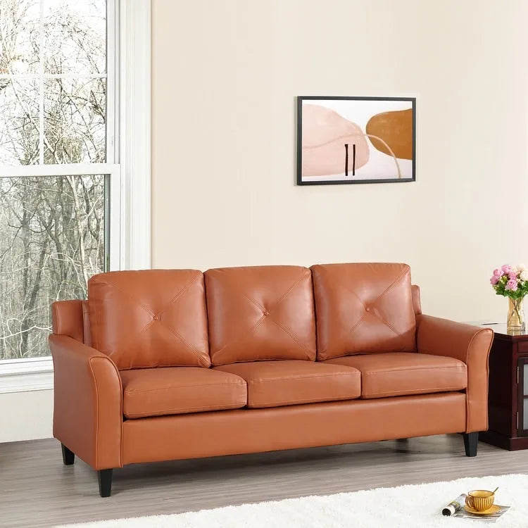 Canapé capitonné Canapé moderne abordable - Canapé en microfibre pour petits espaces, salon, chambre à coucher