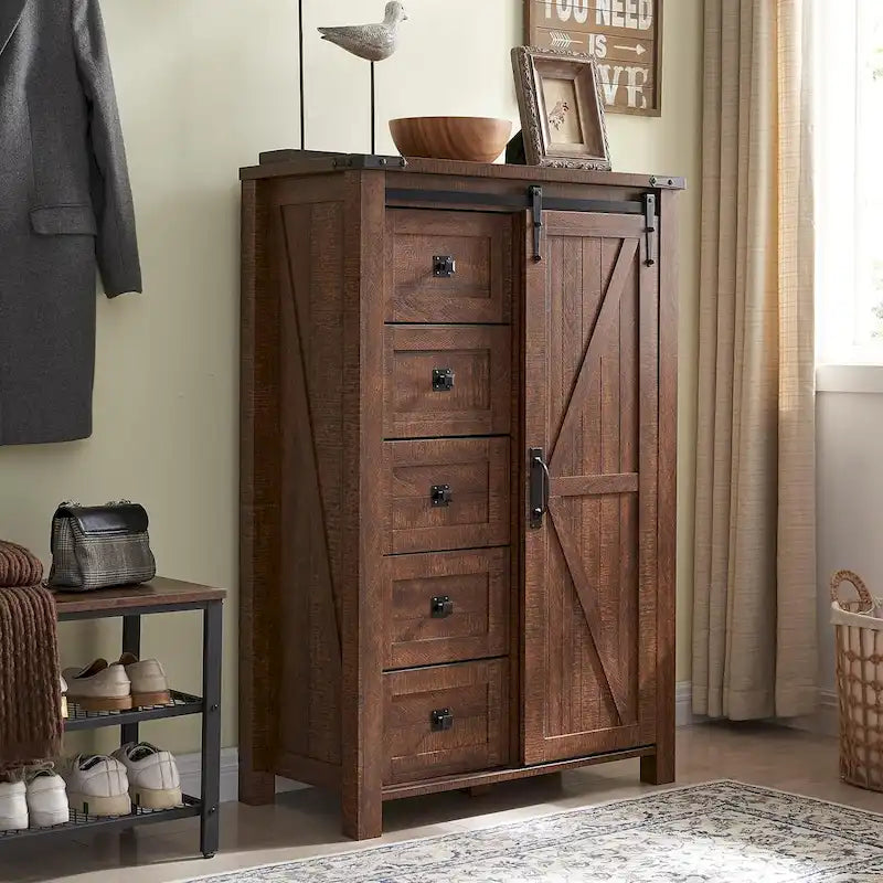 Commode de ferme à 5 tiroirs, commode, organisateur de commode
