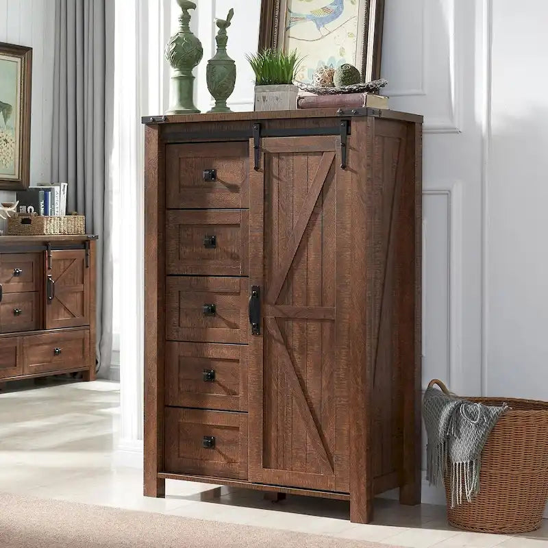 Commode de ferme à 5 tiroirs, commode, organisateur de commode