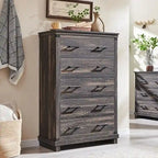 Commode de ferme à 5 tiroirs, commode en bois, commode de placard