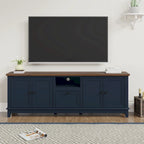 Rustic 72-Inch TV Stand with Adjustable Shelves, Hidden Storage - 72 in Width