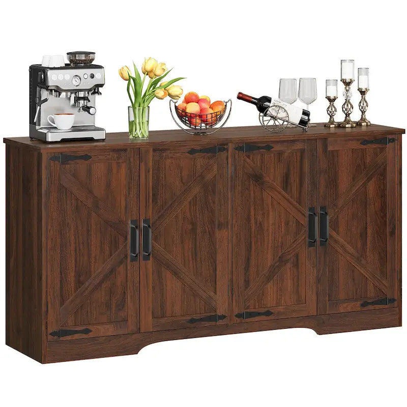 Bahut/Buffet à café à quatre portes avec rangement pour cuisine et salon