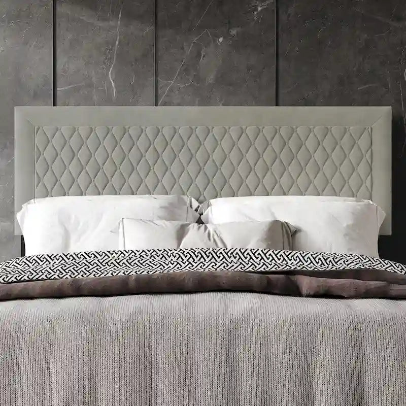 Tête de lit tapissée en velours de style transitionnel