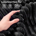 Longue méridienne double en peluche, aucun assemblage requis