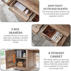 Bureau de direction de ferme de 60 po, Bureau d'ordinateur de maison en bois