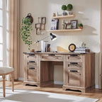 Bureau de direction de ferme de 60 po, Bureau d'ordinateur de maison en bois