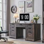 Bureau de direction de ferme de 60 po, Bureau d'ordinateur de maison en bois